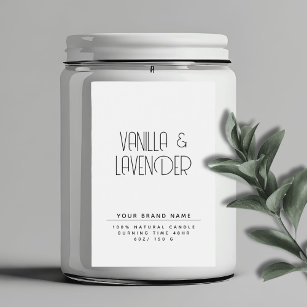 Modern minimalist cosmetics candle packaging  food label