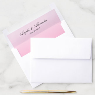 Modern Minimalist Cotton Candy Pink Gradient Envelope Liner