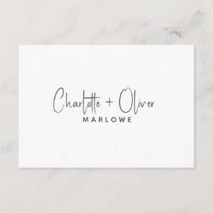 Modern Minimalist Couple Name Monogram Note Card
