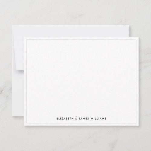 Modern Minimalist Couple  Note Card