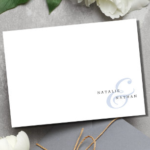 Modern Minimalist Couple's Correspondence Note Card