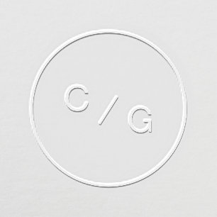Modern minimalist couple's monogram Wedding Embosser