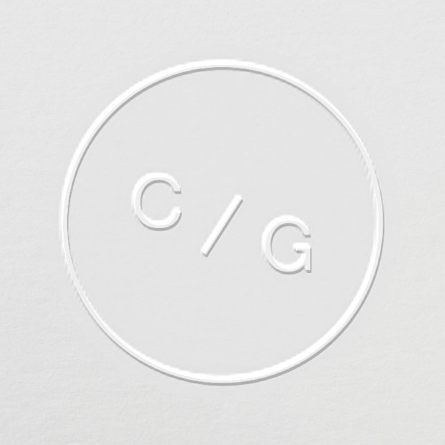 Modern minimalist couple's monogram Wedding Embosser (Design)