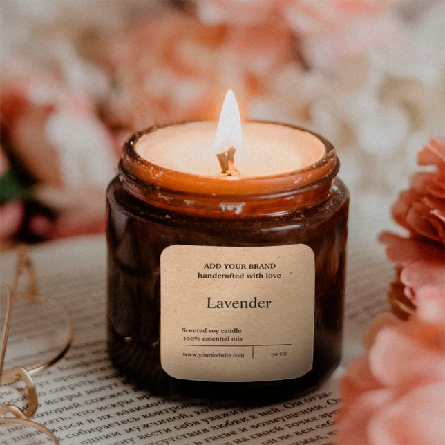 Modern minimalist craft paper candle label (Creator Uploaded)