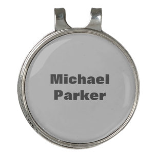 Modern Minimalist Creative Bold Font Your Name Golf Hat Clip