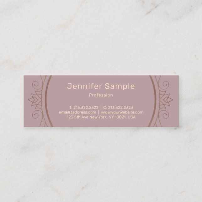 Modern Minimalist Creative Design Trendy Template Mini Business Card (Front)