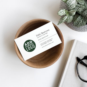 Modern Minimalist Custom Add your Logo Business Card