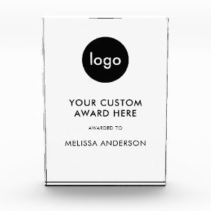 Modern Minimalist Custom Business Logo Acrylic Award