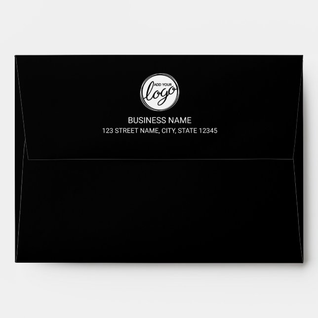 Modern Minimalist Custom Business Logo Envelope (Back (Top Flap))