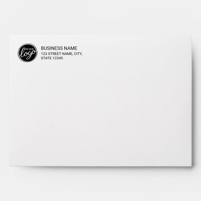 Modern Minimalist Custom Business Logo Envelope (Front)