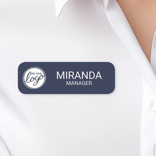 Modern Minimalist Custom Business Logo Name Tag