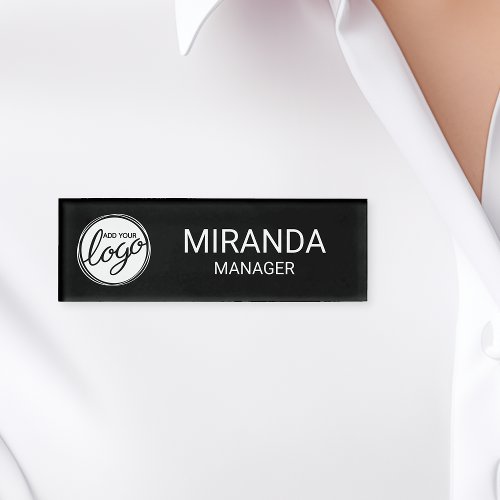 Modern Minimalist Custom Business Logo Name Tag