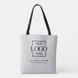 Modern Minimalist Custom Business Logo Promotional Tote Bag