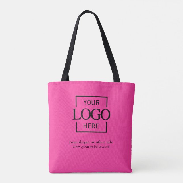 Modern Minimalist Custom Business Logo Promotional Tote Bag (Back)