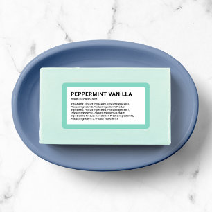 Modern Minimalist Custom Color Ingredients List Label