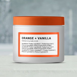 Modern Minimalist Custom Color Ingredients List Labels