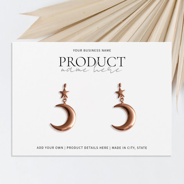 Modern Minimalist Custom Jewelry Display Card (Creator Uploaded)