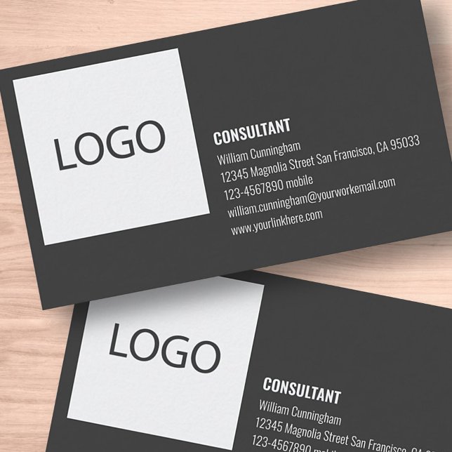 Modern Minimalist Custom Logo Business Card (Creator Uploaded)