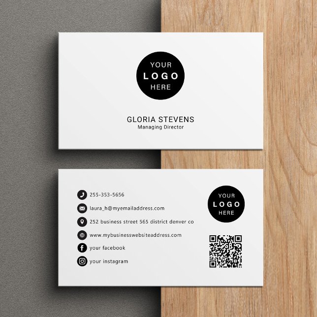 Modern minimalist custom logo business icons business card (Creator Uploaded)