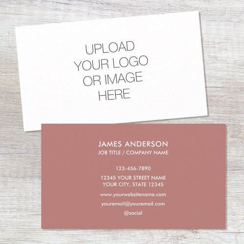 Modern Minimalist Custom Logo Desert Rose Business Card