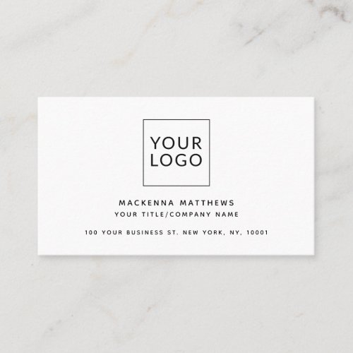 Modern Minimalist Custom Logo Social Media Icons Business Card