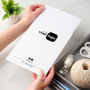 Modern Minimalist Custom Logo & Socials Branded Envelope Mailers