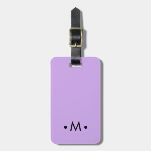 Modern Minimalist Custom Monogram World Traveler  Luggage Tag