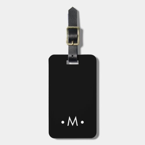 Modern Minimalist Custom Monogram World Traveler  Luggage Tag