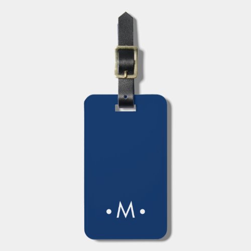 Modern Minimalist Custom Monogram World Traveler  Luggage Tag