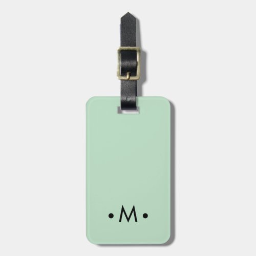 Modern Minimalist Custom Monogram World Traveler  Luggage Tag