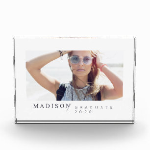 Modern Minimalist Custom Photo Graduation Acrylic Award