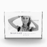 Modern Minimalist Custom Photo Graduation Acrylic Award<br><div class="desc">Design is composed of fun and playful typography with sans serif and serif font. Add a custom photo and message at the back.</div>