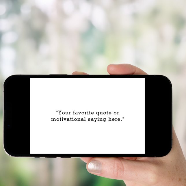 Modern Minimalist Custom Quote Poster (Front Digital)