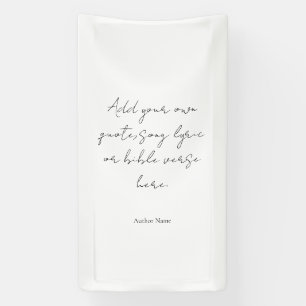 Modern Minimalist Custom Quote Wedding Banner