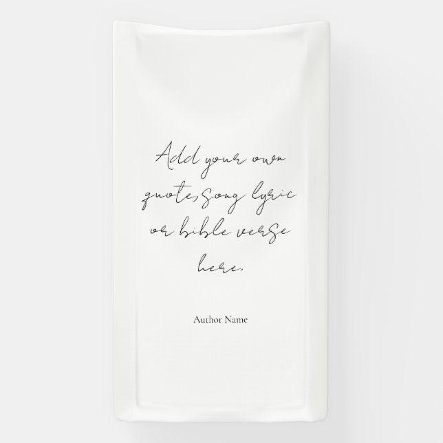 Modern Minimalist Custom Quote Wedding Banner (Vertical)