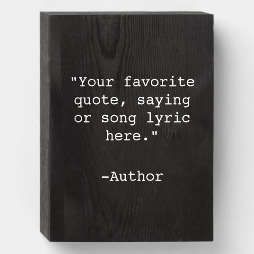 Modern Minimalist Custom Quote Wooden Box Sign Zazzle