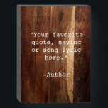 Modern Minimalist Custom Quote Wooden Box Sign<br><div class="desc">Create your own modern minimalist custom quote wooden box sign home decor. Features minimalist typewriter typography.</div>