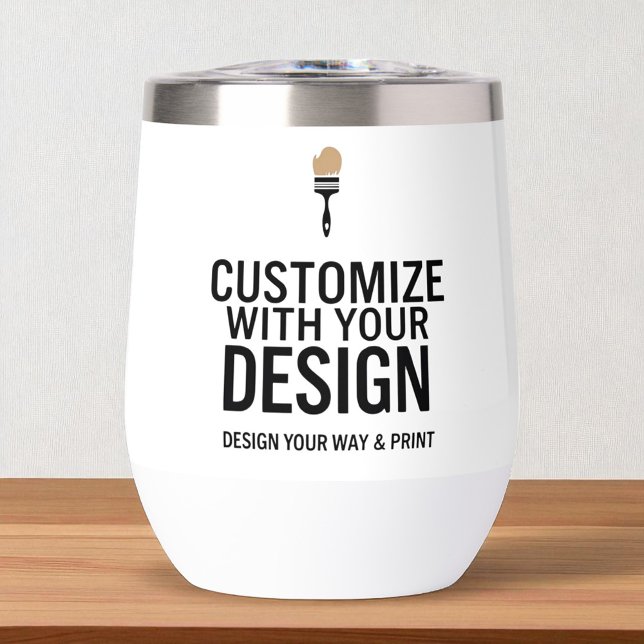  Modern Minimalist Customizable Business Corporate Thermal Wine Tumbler (Creator Uploaded)