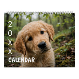 Modern minimalist cute dog calendar