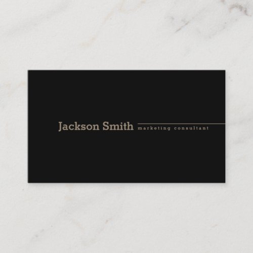 Modern minimalist dark custom professional busines business card