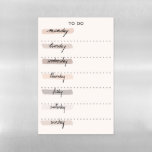 Modern Minimalist Days of Week To Do Magnetic Dry Erase Sheet<br><div class="desc">Minimalist weekly 'to do' list broken in to days of the week.</div>