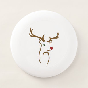 Modern Minimalist Deer Line Art Christmas Wham-O Frisbee
