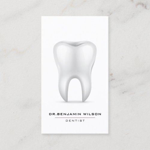 Modern Minimalist Dentist Business Card