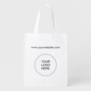 Modern Minimalist Design Add Logo Website Address Grocery Bag