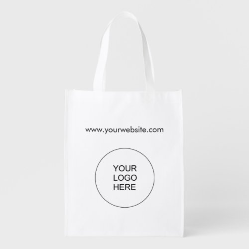 Modern Minimalist Design Add Logo Website Address Grocery Bag