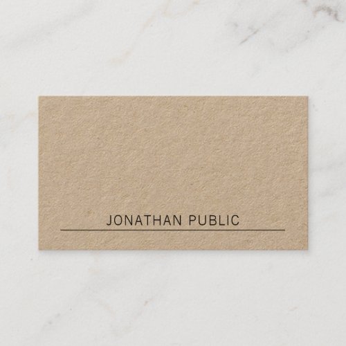 Modern Minimalist Design Elegant Plain Luxury Business Card