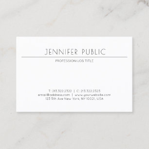 Modern Minimalist Design Elegant Professional Business Card
