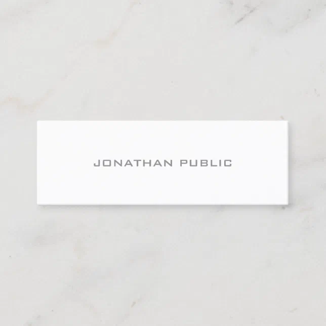 Modern Minimalist Design Elegant Simple Template Mini Business Card ...