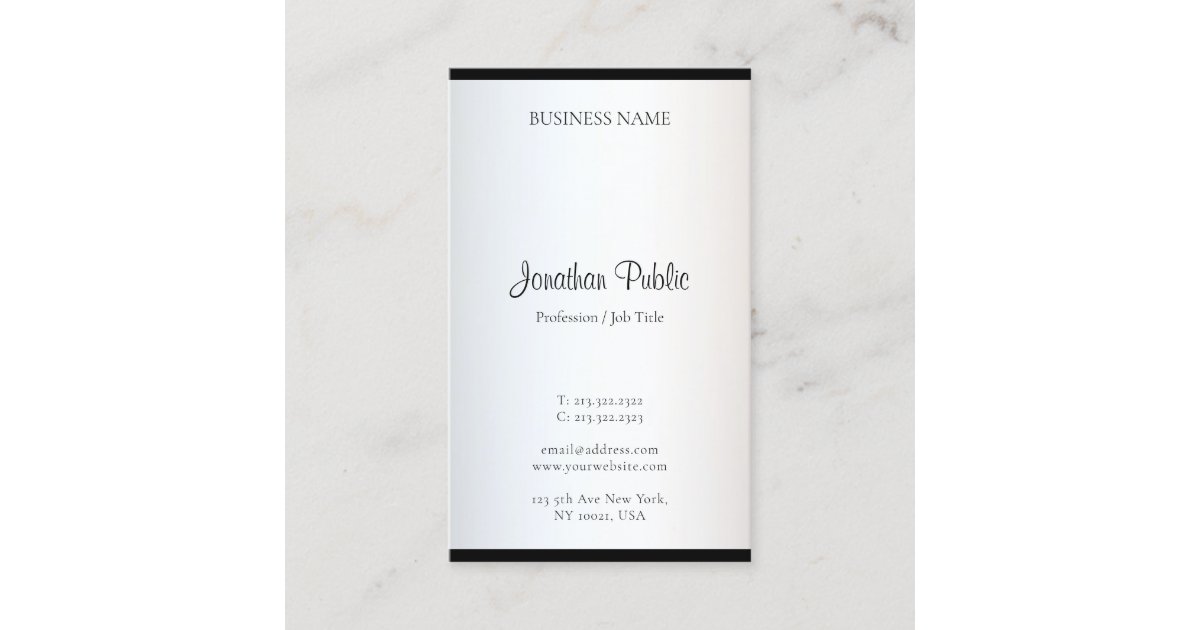 Modern Minimalist Design Elegant Simple Trendy Business Card | Zazzle