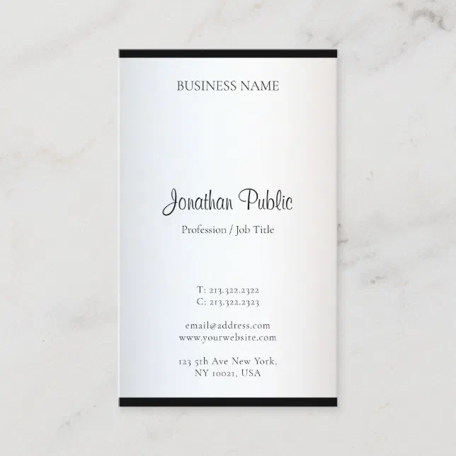 Modern Minimalist Design Elegant Simple Trendy Business Card | Zazzle